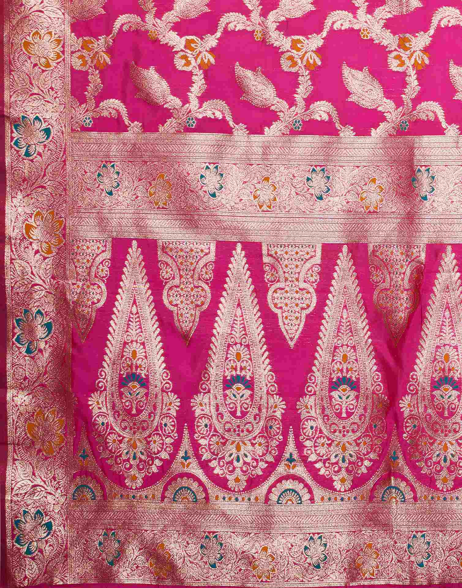 Magenta Silk Weaving Banarasi Saree