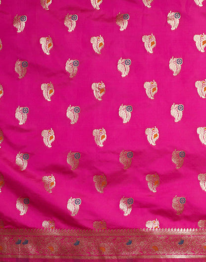 Magenta Silk Weaving Banarasi Saree