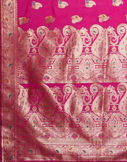 Magenta Silk Weaving Banarasi Saree