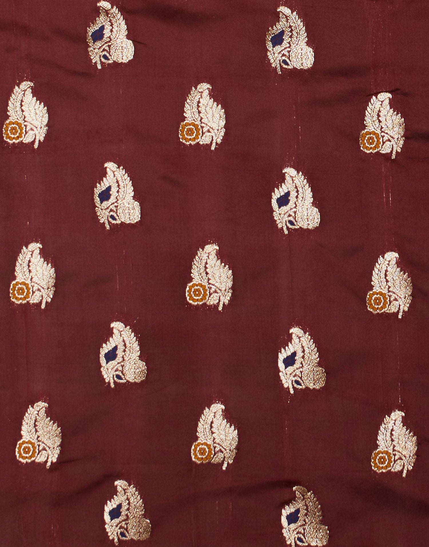 Maroon Silk Weaving Banarasi Saree