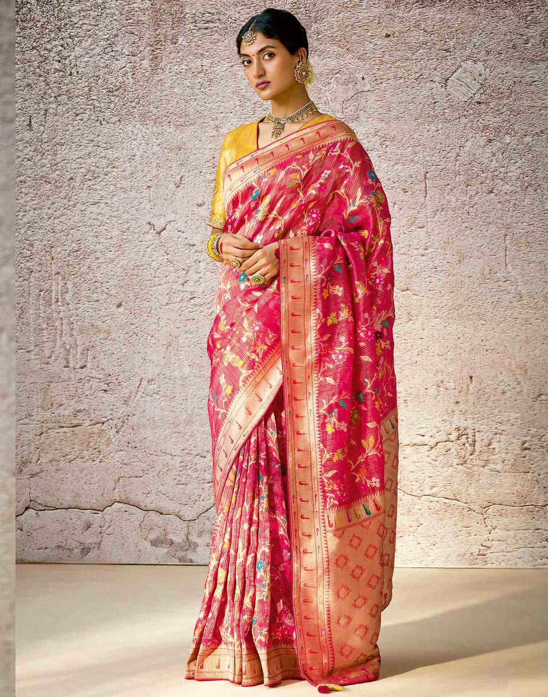 Red Silk Woven Paithani Saree