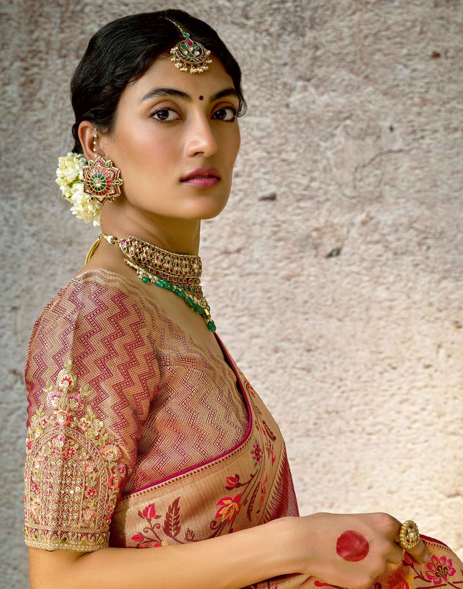 Maroon Silk Woven Paithani Saree