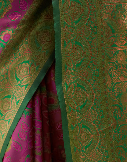 Rani Pink Silk Weaving Banarasi Saree