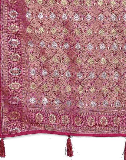 Rani Pink Silk Weaving Banarasi Saree