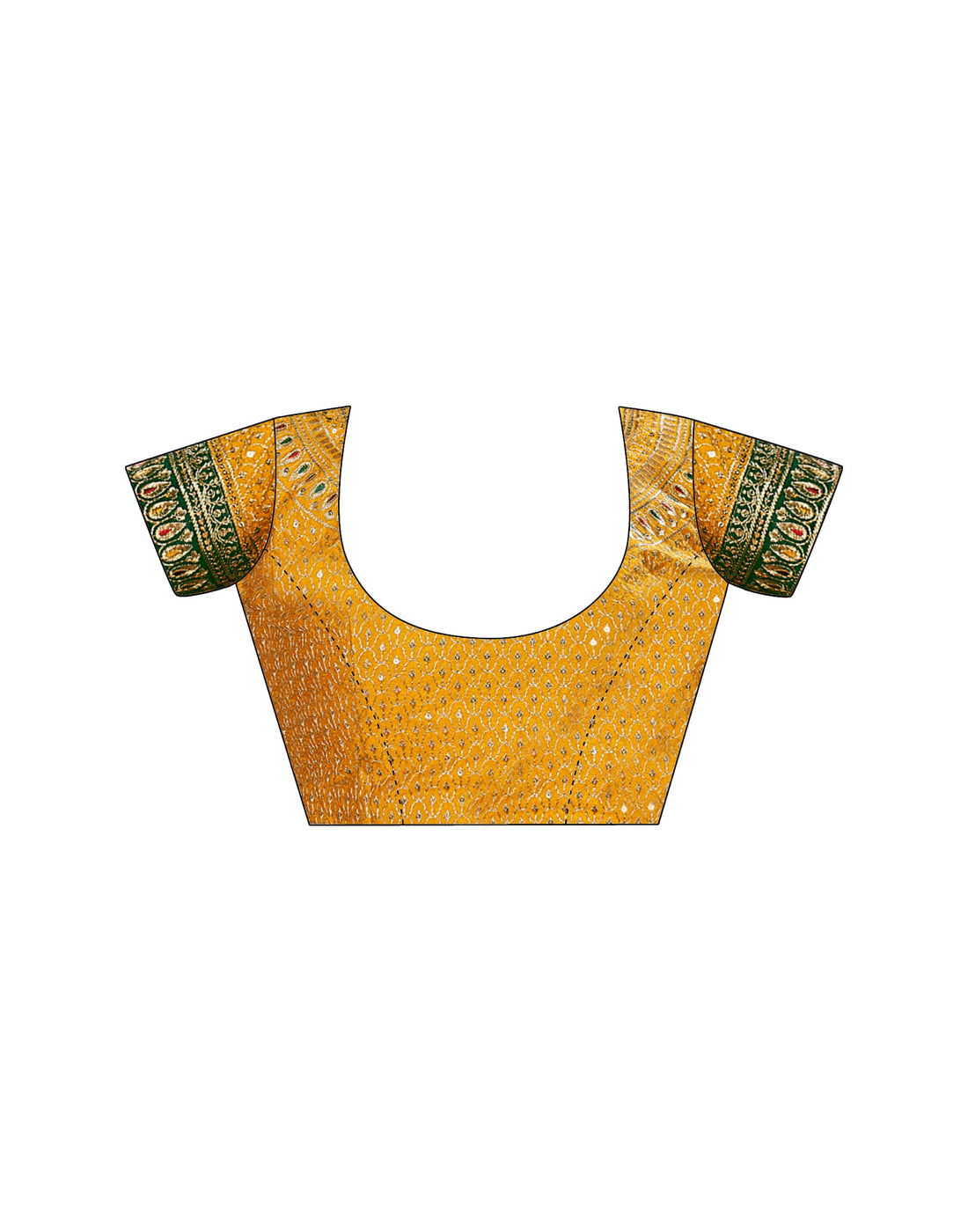 Green Vichitra Silk Embroidery Embellished Saree