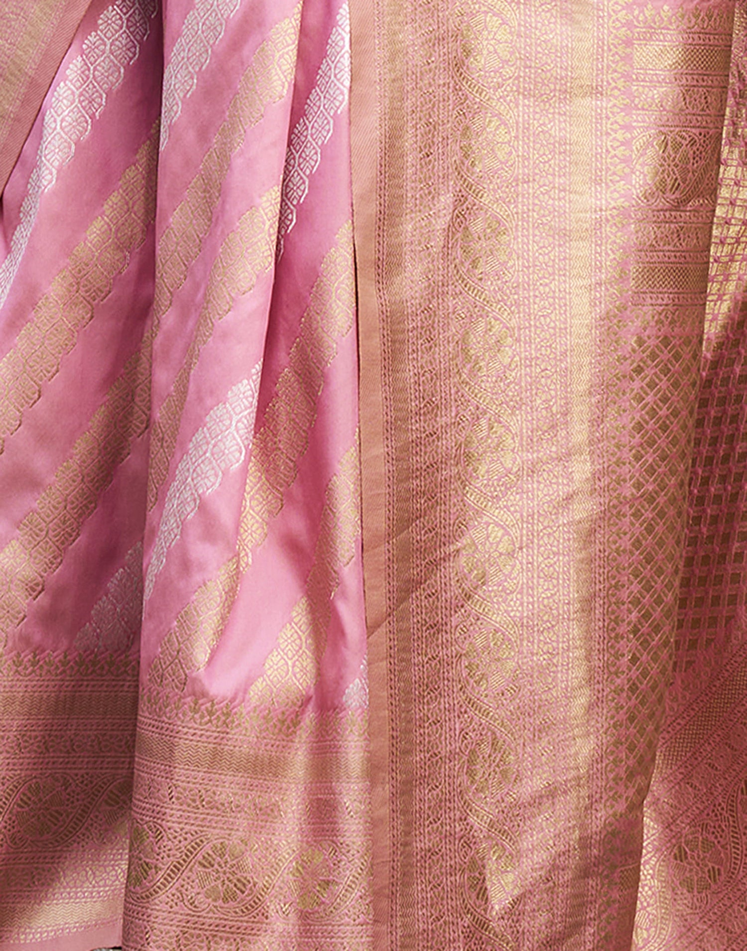 Light Pink Viscose Banarasi Saree