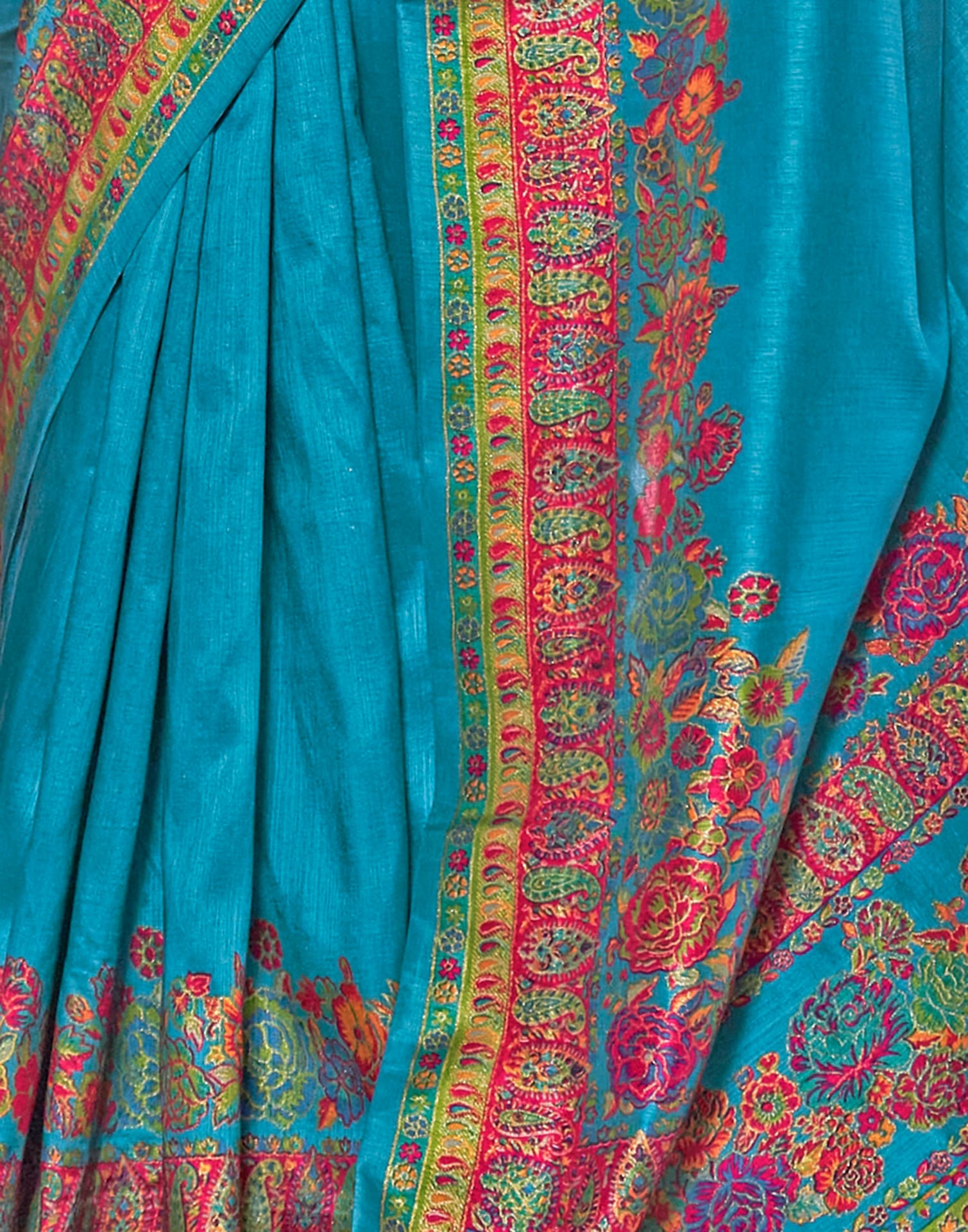 Blue Silk Weaving Printed Saree