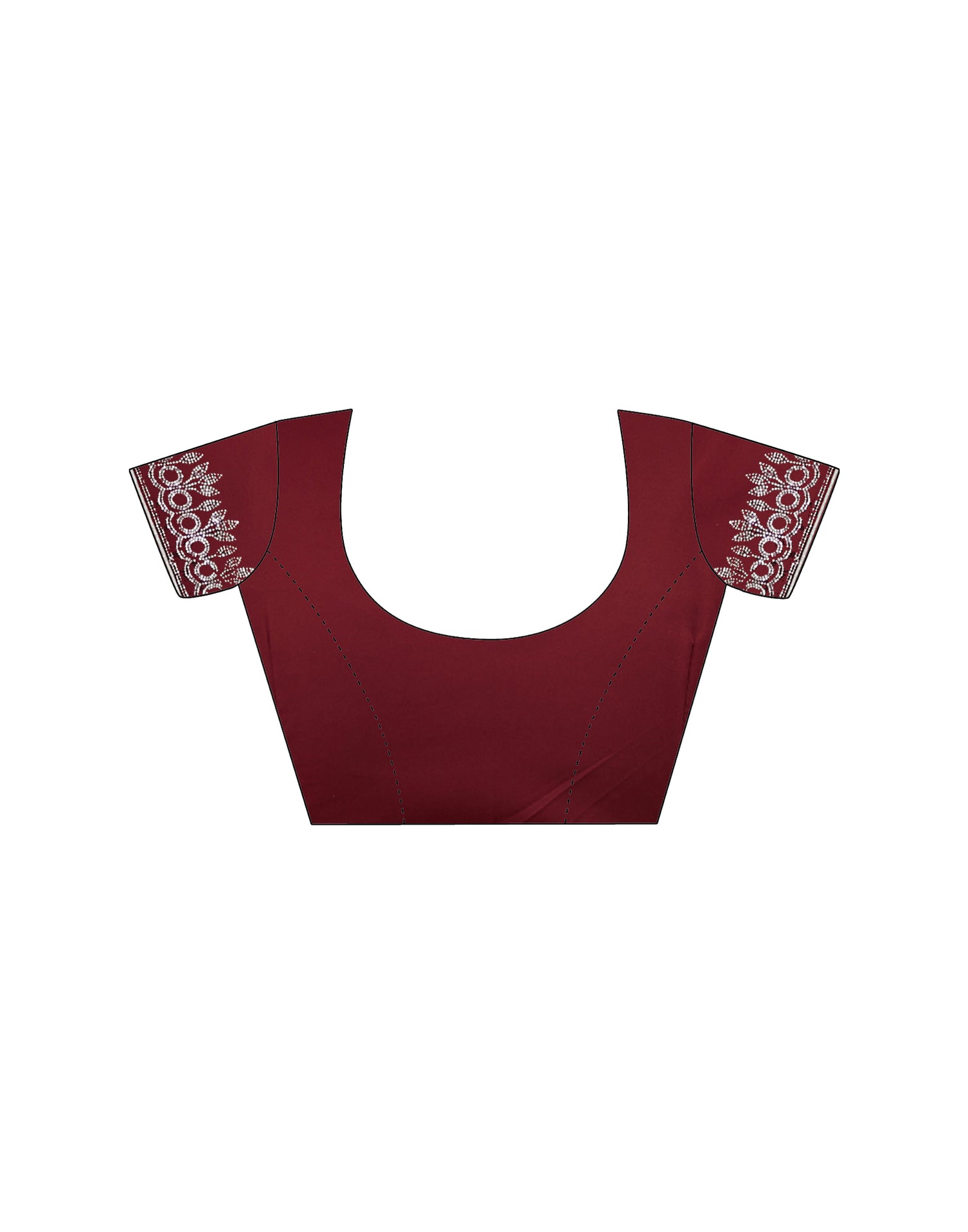 Maroon Georgette Stone Work Swarovski Saree