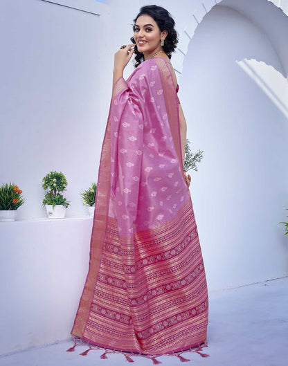 Purple Silk Weaving Banarasi Saree