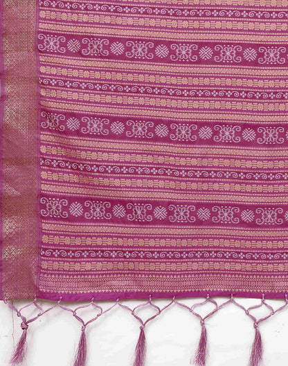 Purple Silk Weaving Banarasi Saree