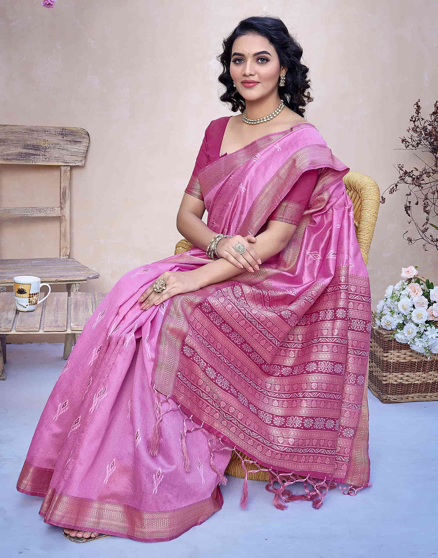 Purple Silk Weaving Banarasi Saree