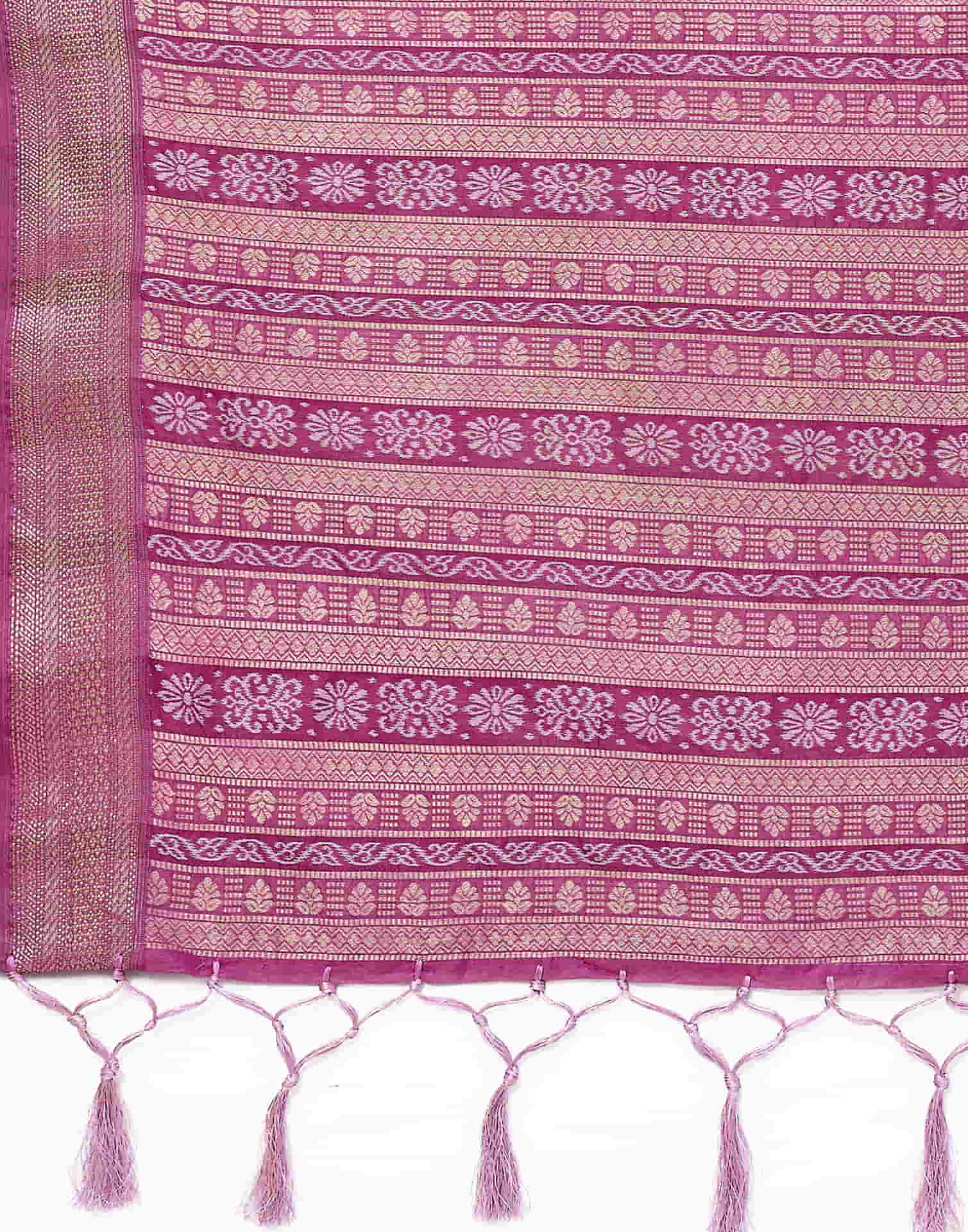 Purple Silk Weaving Banarasi Saree