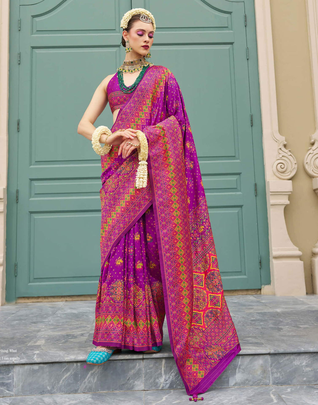 Dark Magenta Silk Weaving Saree