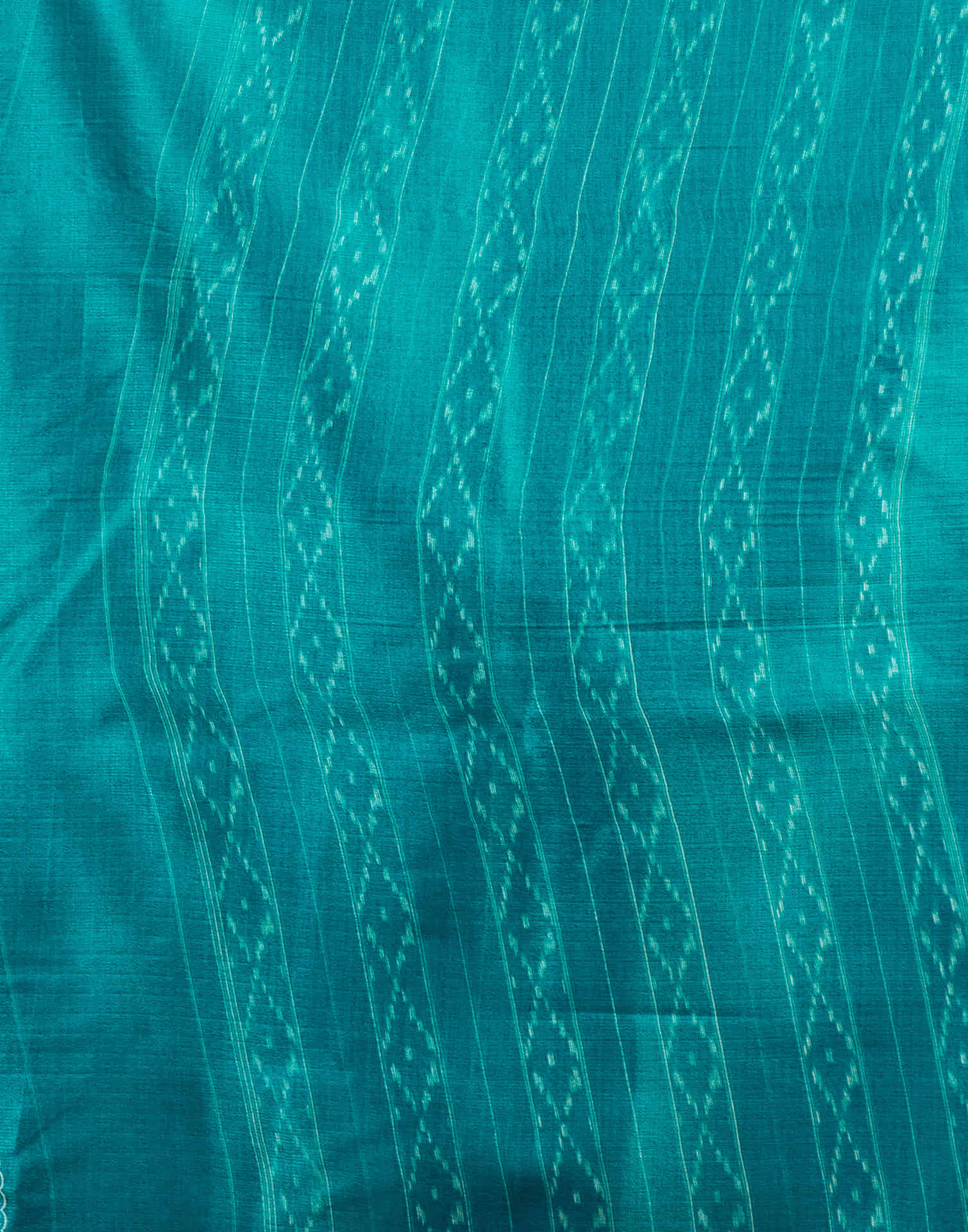 Teal Blue Bhagalpuri Silk Printed Saree