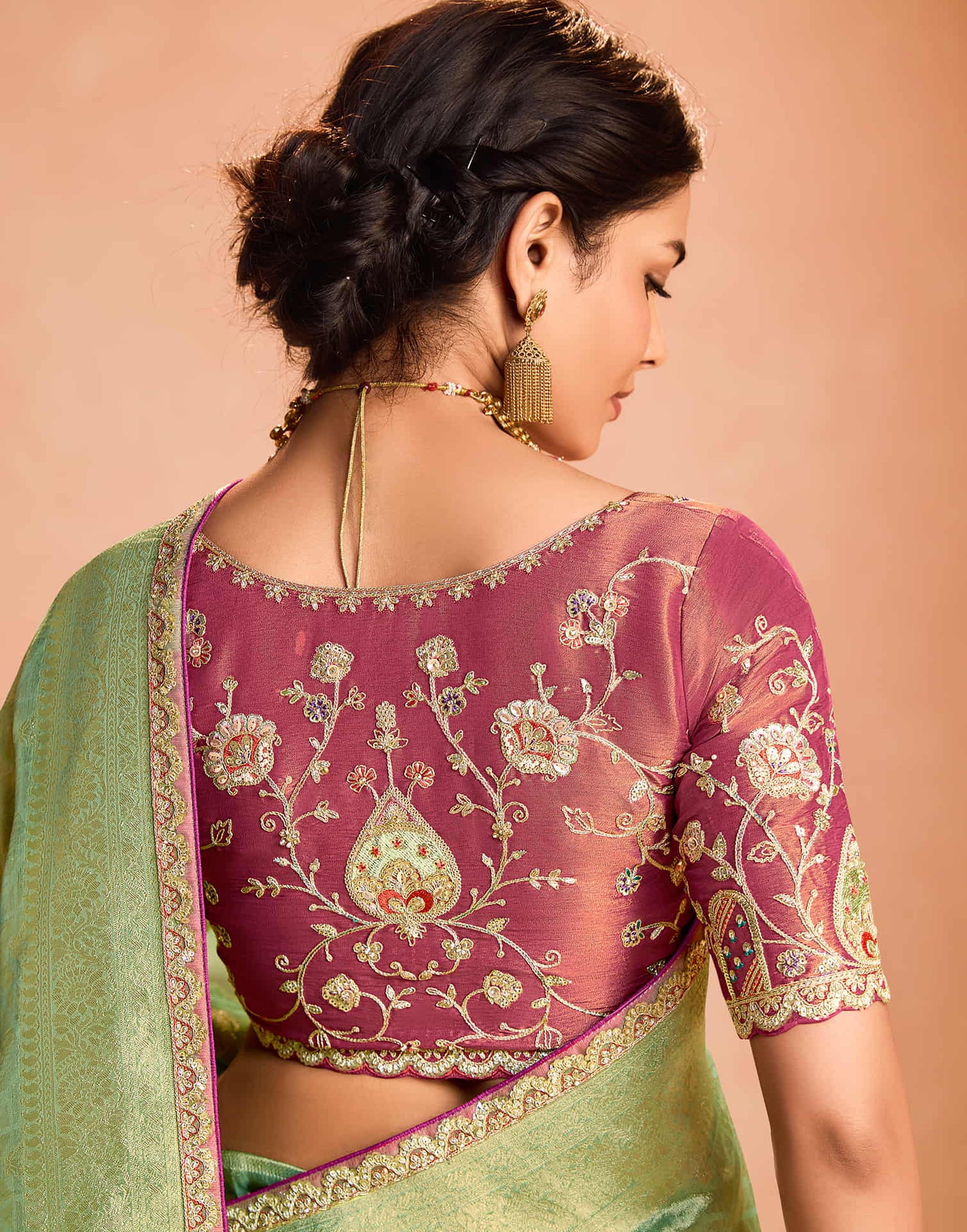 Pista Green Silk Weaving Kanjivaram Saree