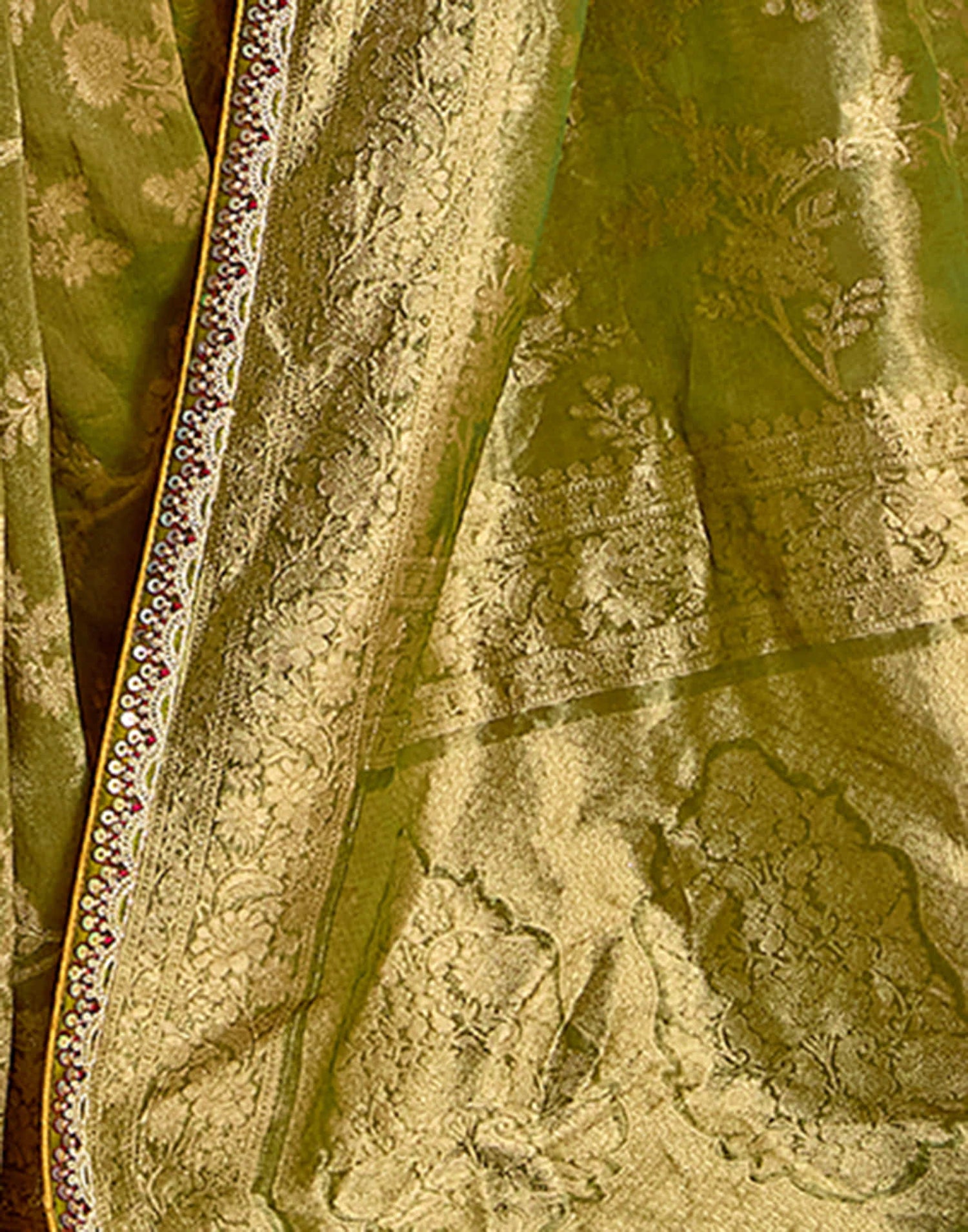 Green Silk Weaving Kanjivaram Saree