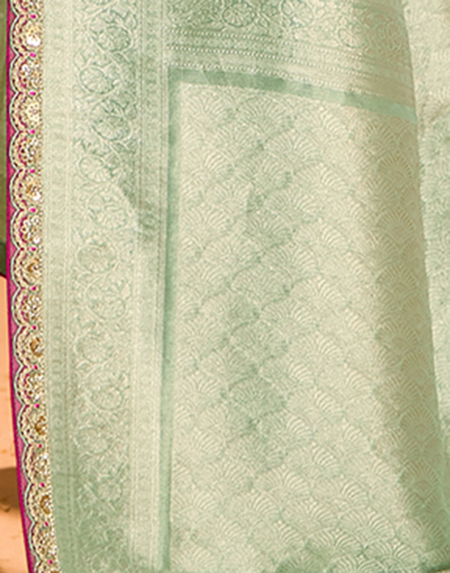 Sea Green Silk Weaving Kanjivaram Saree