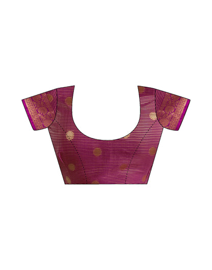 Pink Organza Weaving Saree