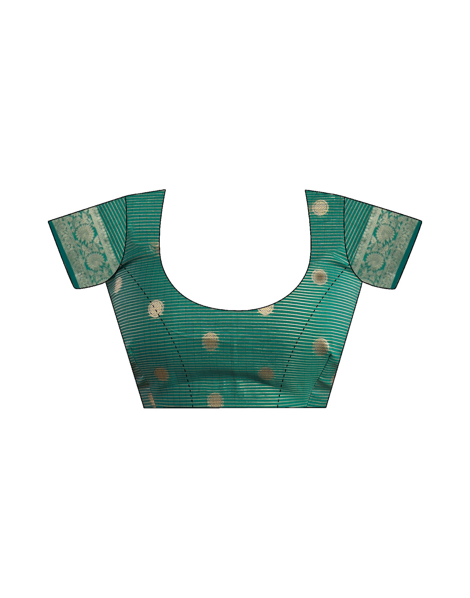 Sea Green Organza Weaving Saree