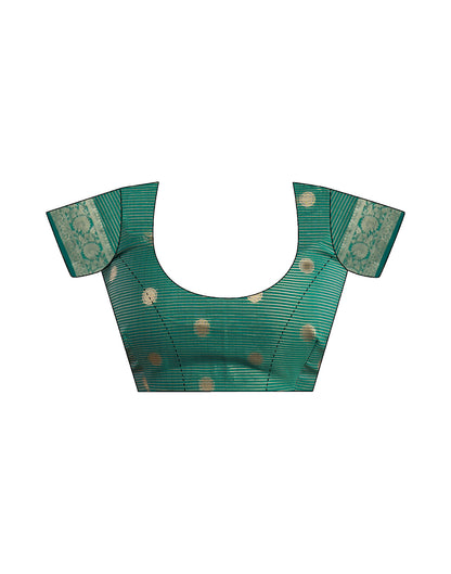 Sea Green Organza Weaving Saree