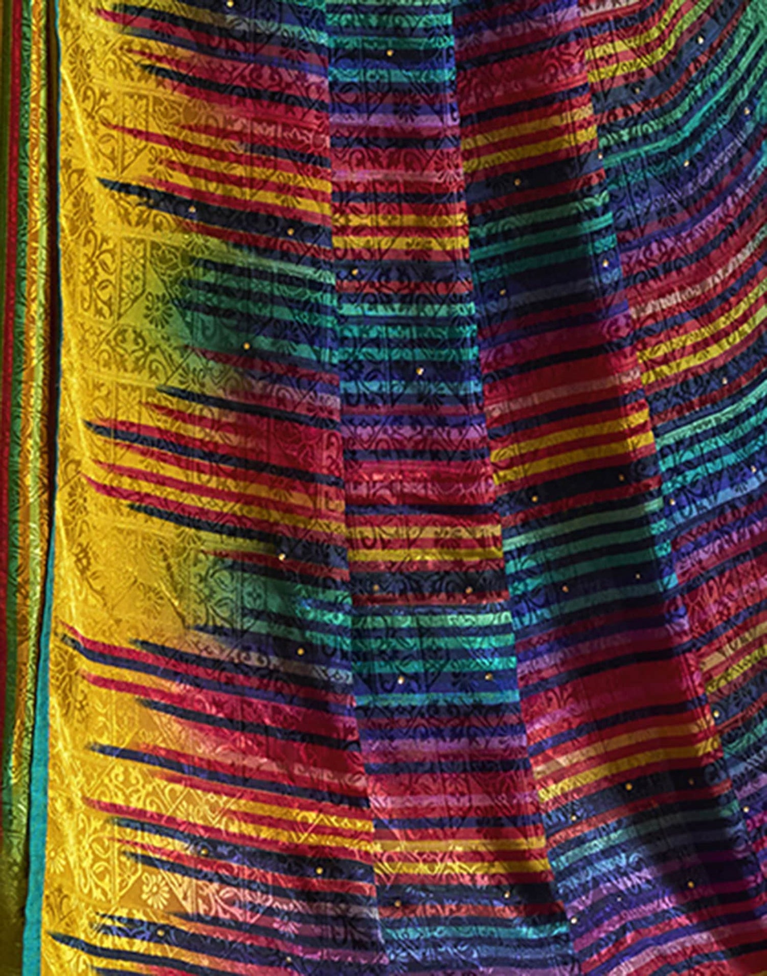 Multicoloured Silk Woven Saree