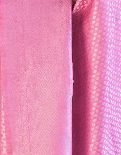 Hot Pink Silk Woven Kanjivaram Saree