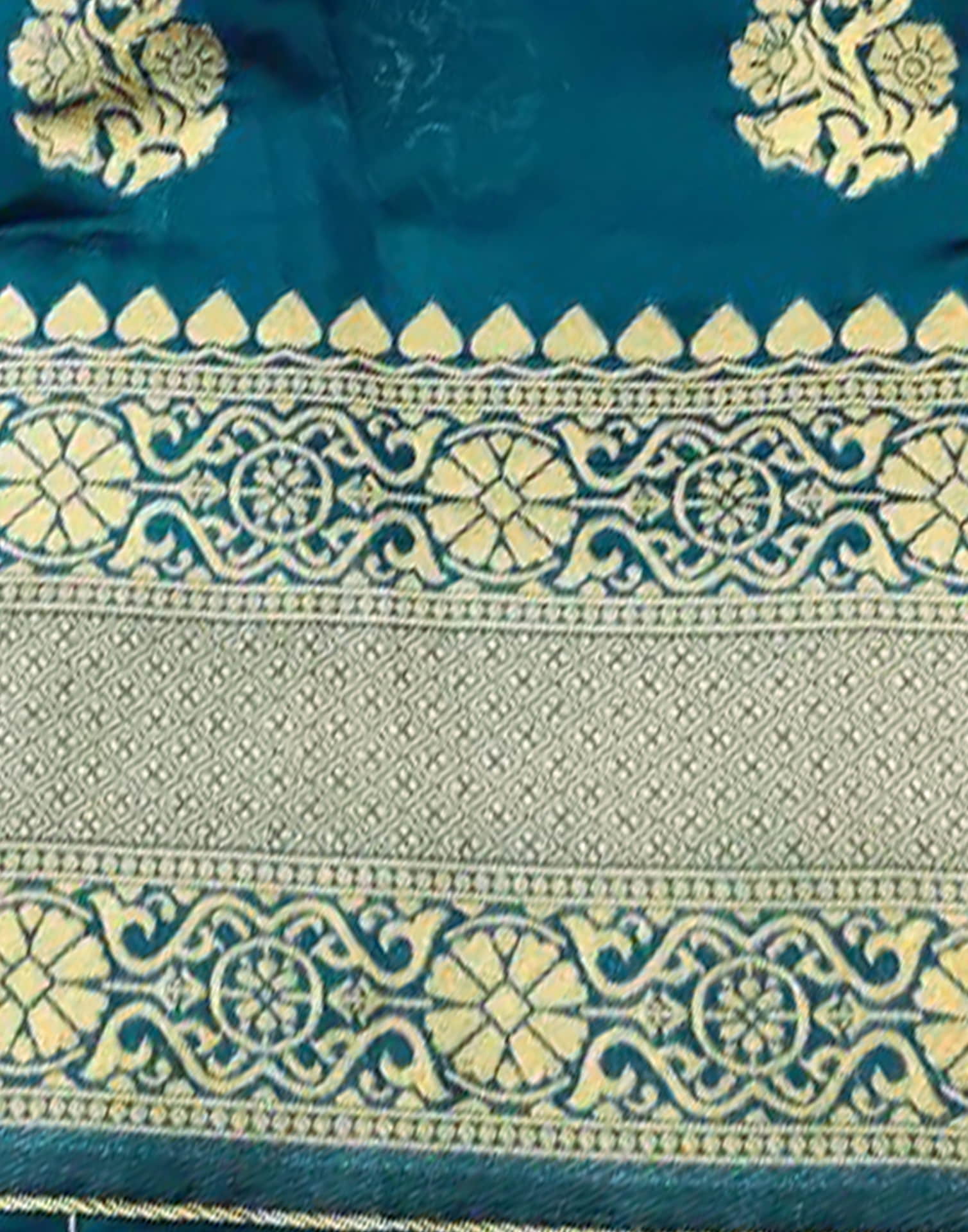 Rama Blue Silk Woven Kanjivaram Saree