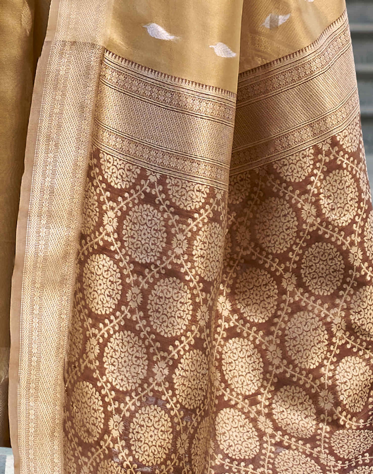 Golden Tissue Silk Woven Saree