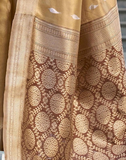 Golden Tissue Silk Woven Saree