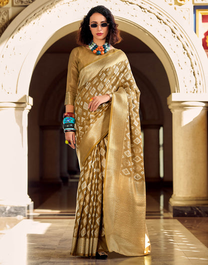 Golden Tissue Silk Woven Saree