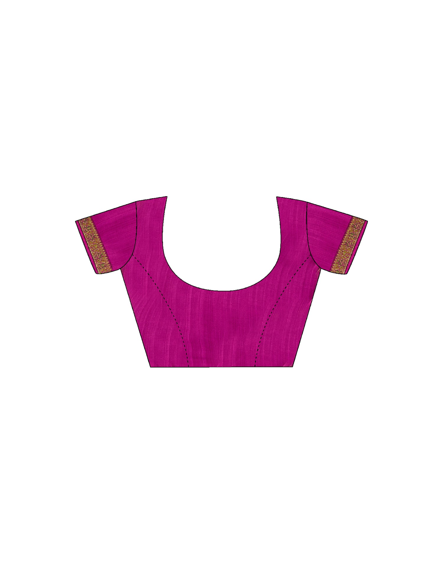 Magenta Georgette Geometric Printed Saree
