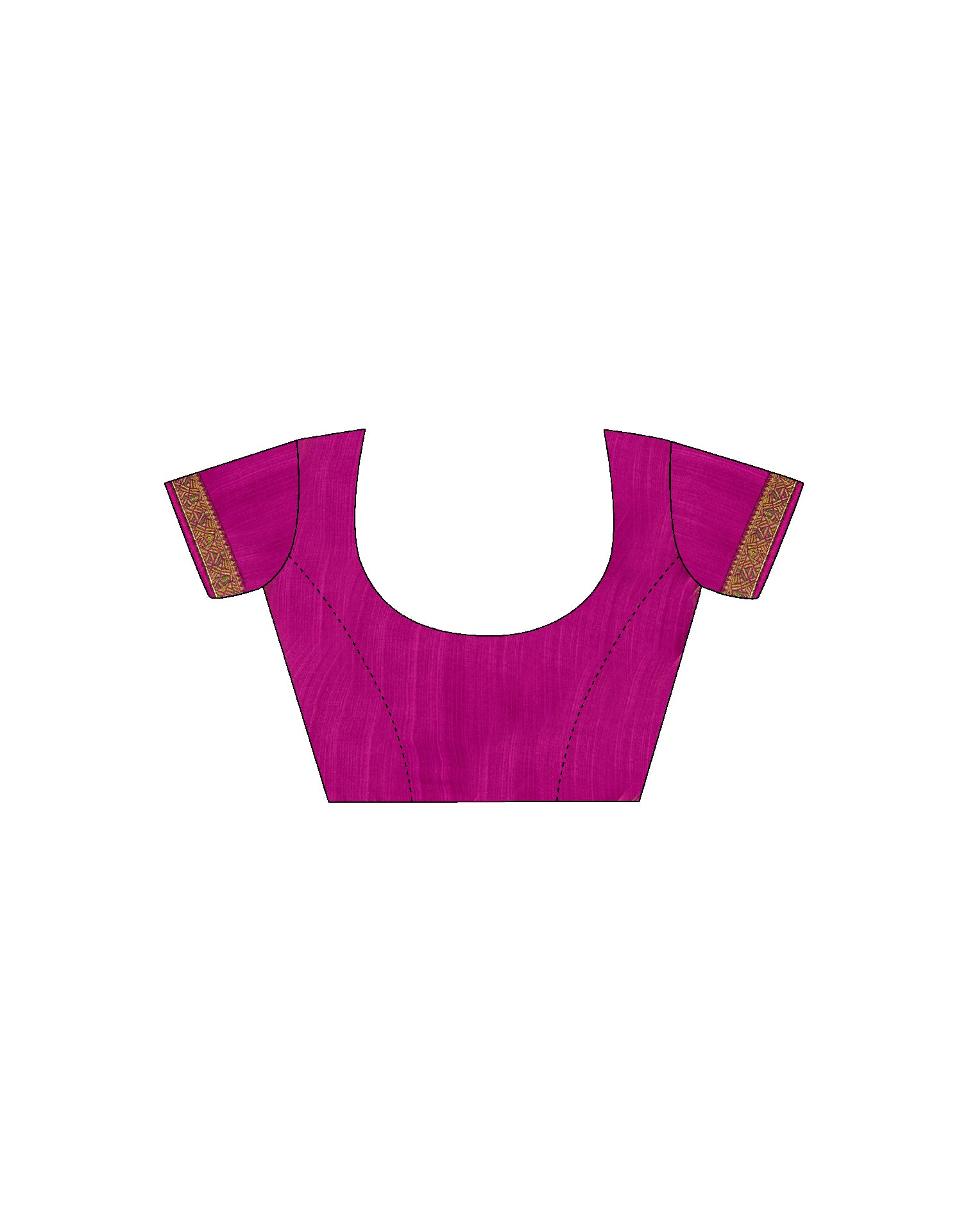 Magenta Georgette Geometric Printed Saree