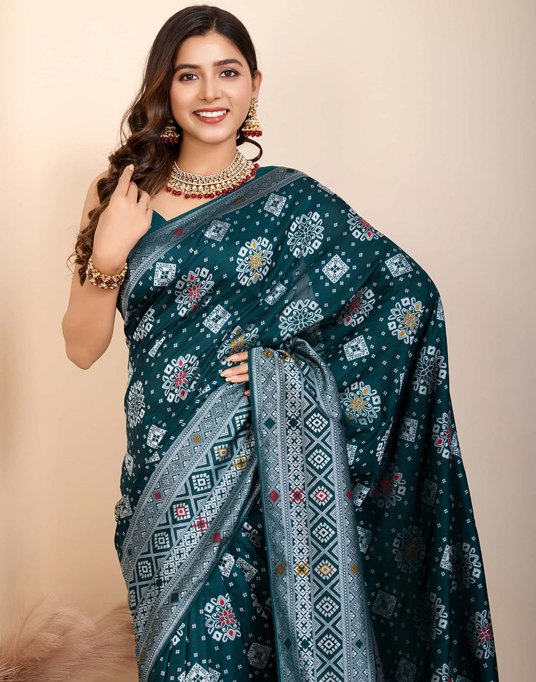 Rama Green Silk Woven Banarasi Saree