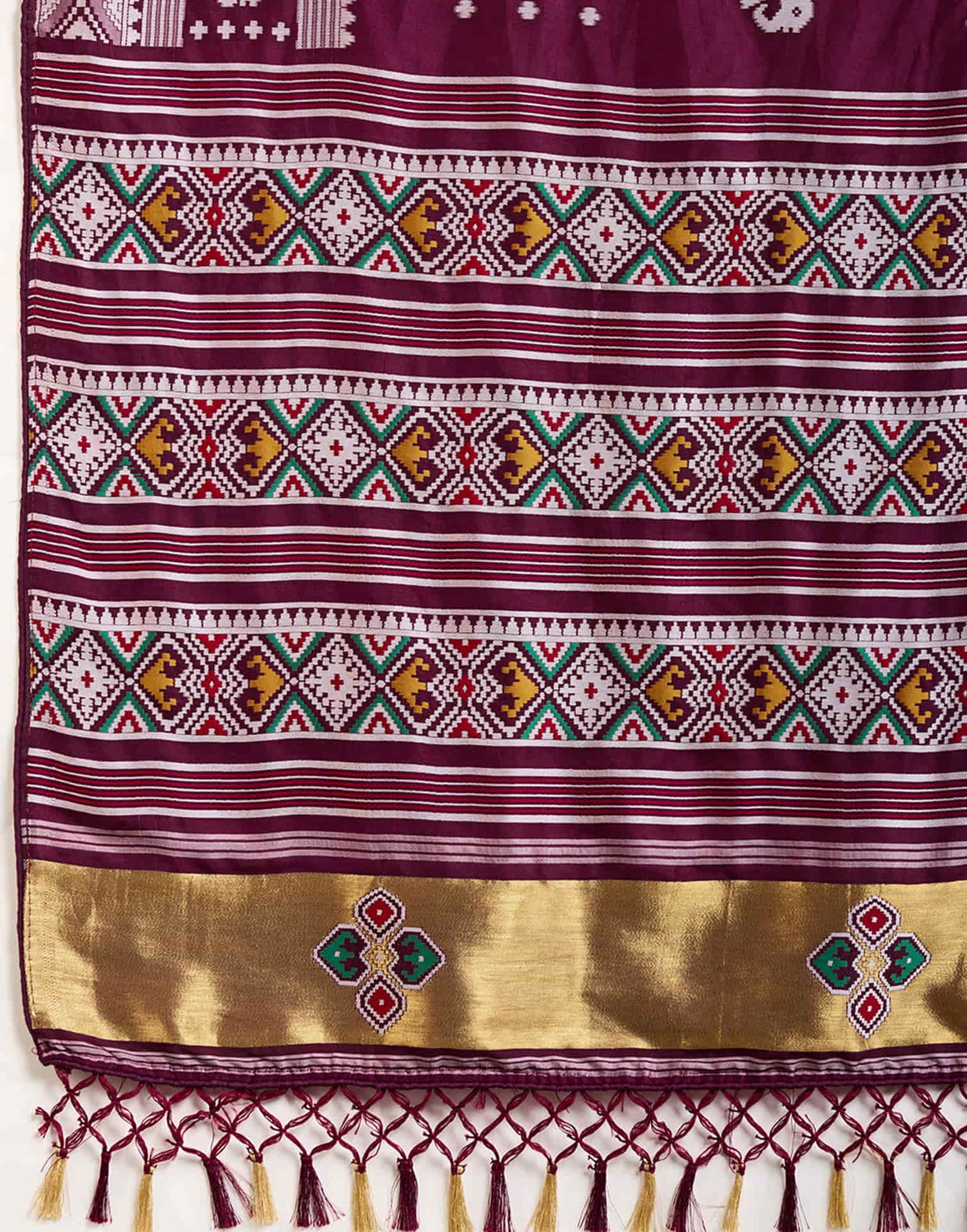 Wine Silk Woven Banarasi Saree