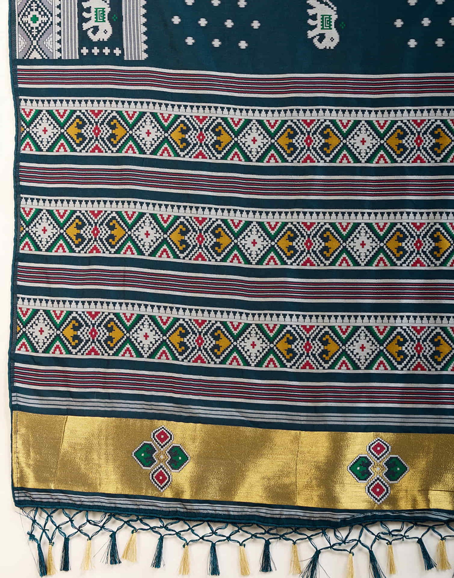 Rama Blue Silk Woven Banarasi Saree