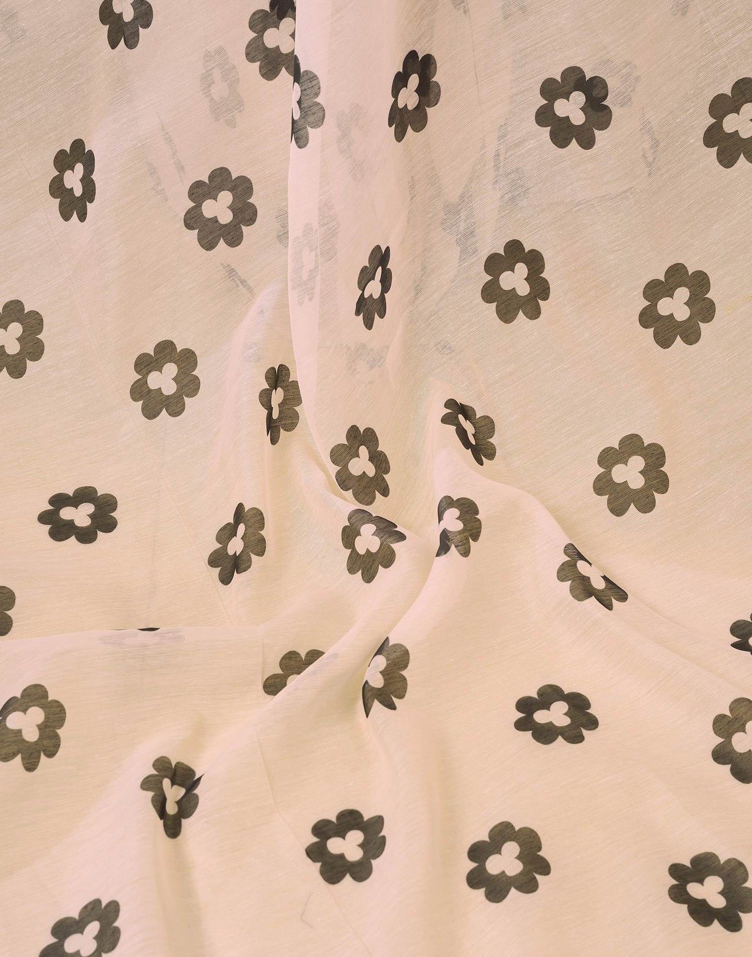 Ready to Wear Beige Chanderi Floral Printed Saree
