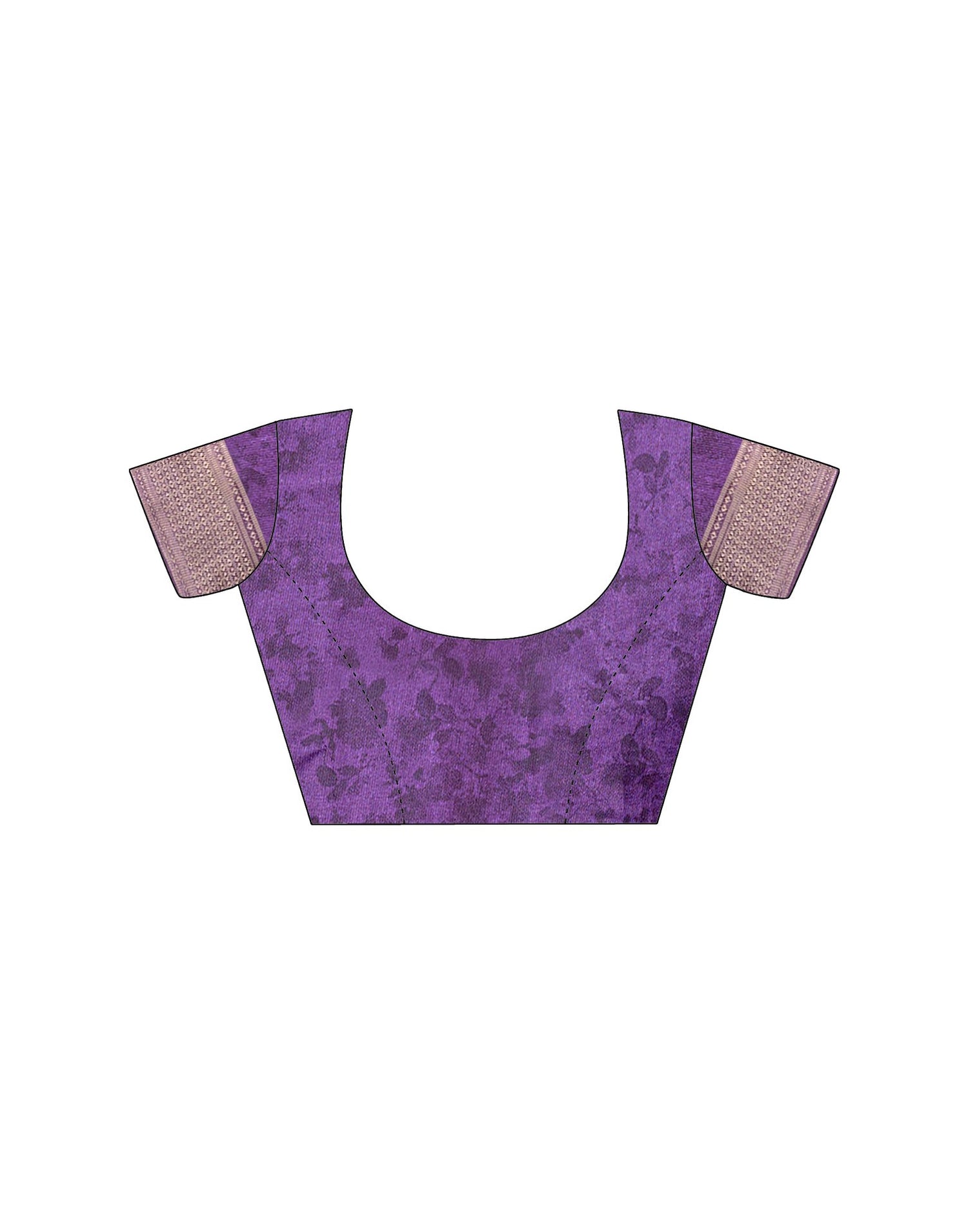 Purple Dola Silk Floral Printed Saree