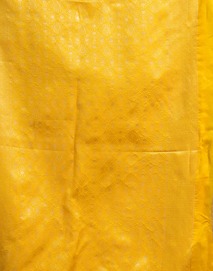 Yellow Silk Woven Banarasi Saree