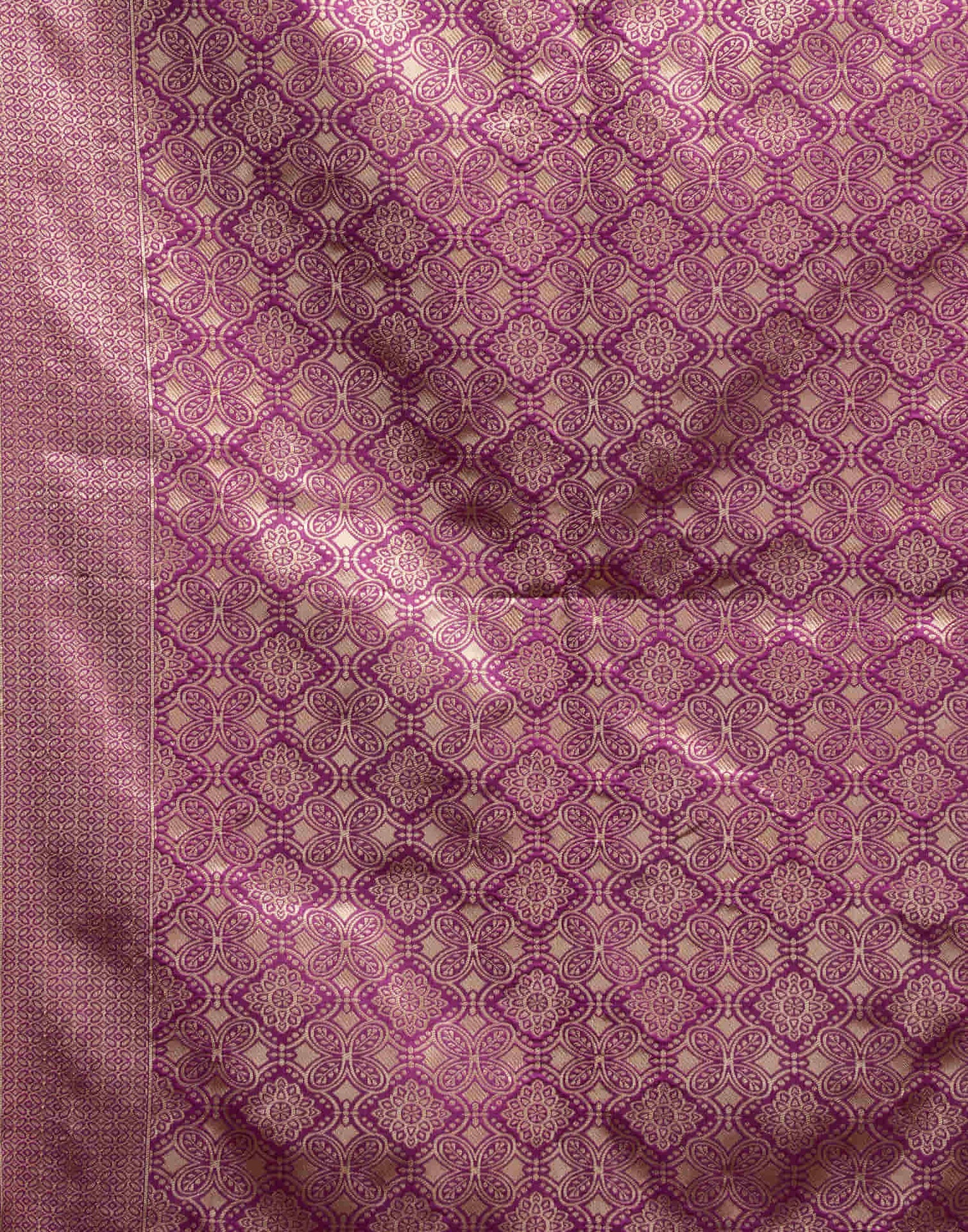 Wine Silk Woven Banarasi Saree