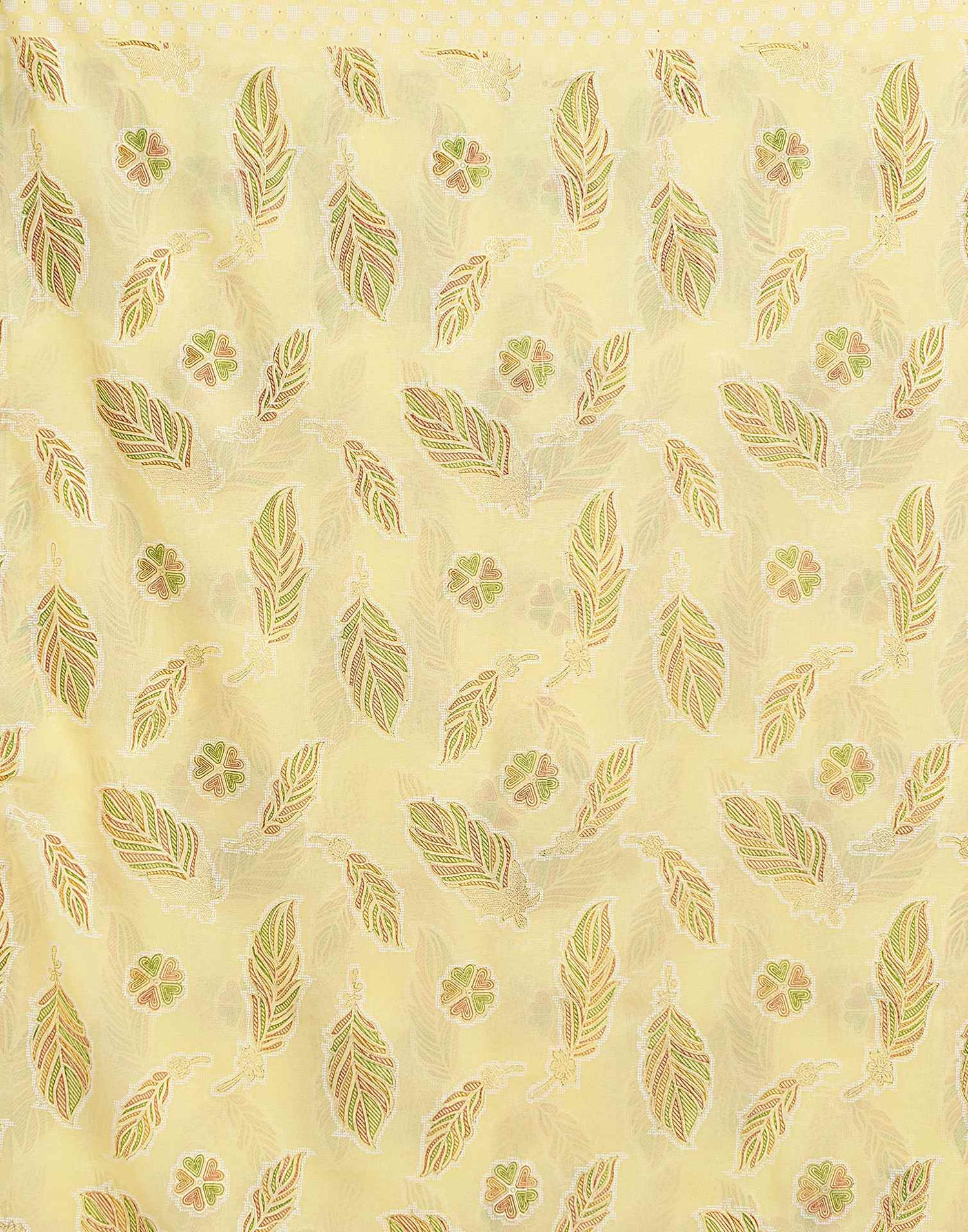 Light Yellow Georgette Printed Saree