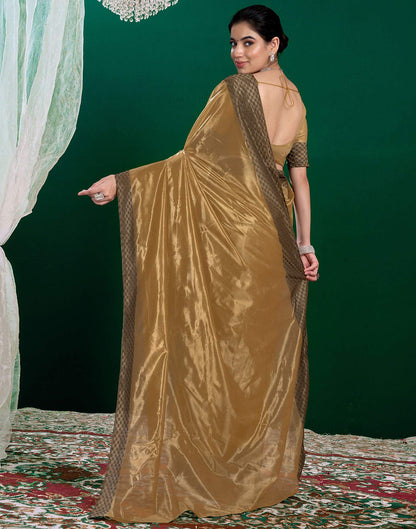 Golden Shimmer Tissue Top Dyed Woven Saree