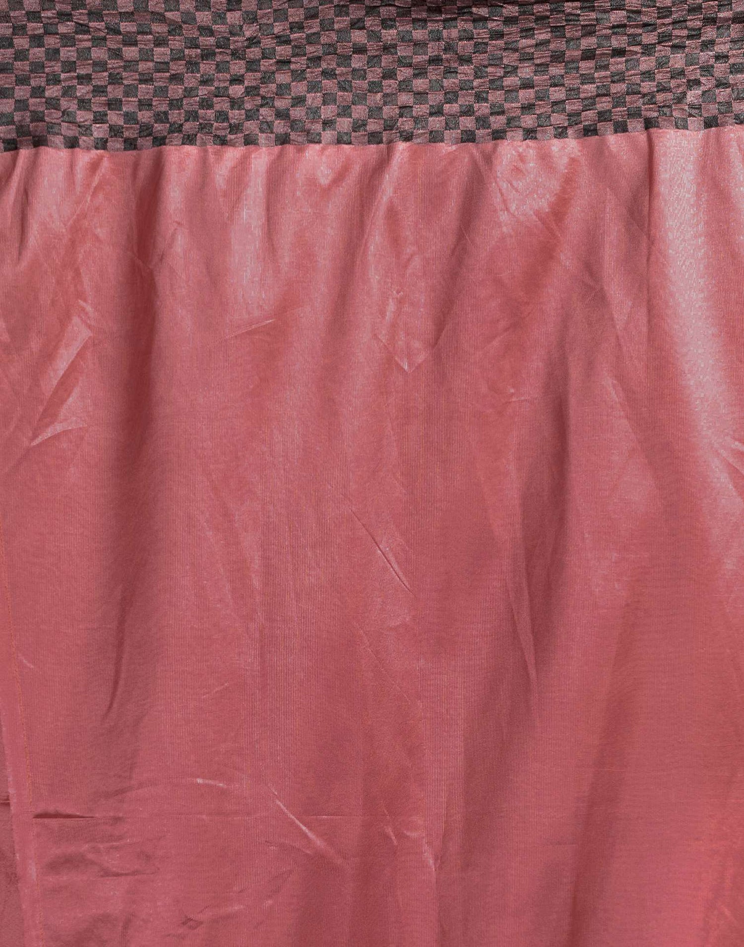 Rose Pink Shimmer Tissue Top Dyed Woven Saree