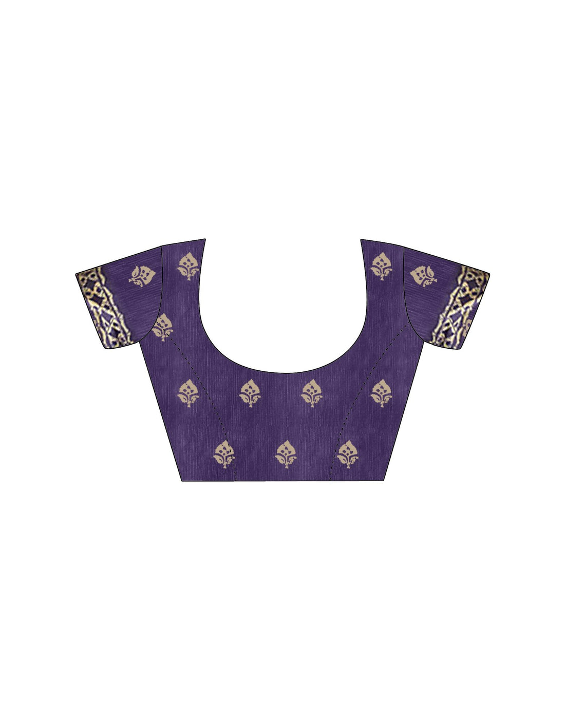 Purple Pure Cotton Printed Saree