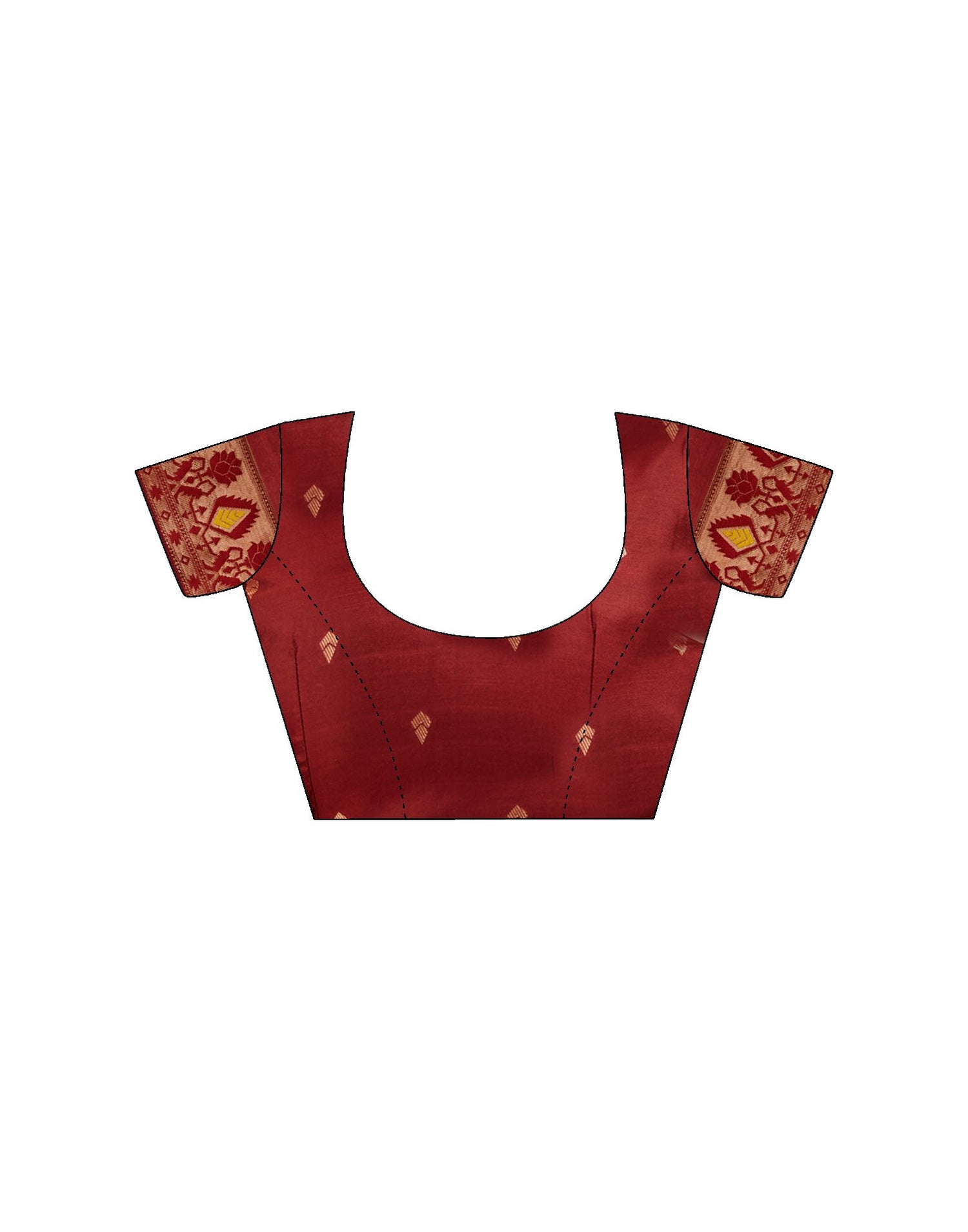 Maroon Silk Woven Paithani Saree