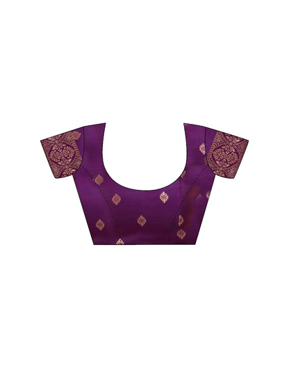 Dark Purple Silk Woven Paithani Saree