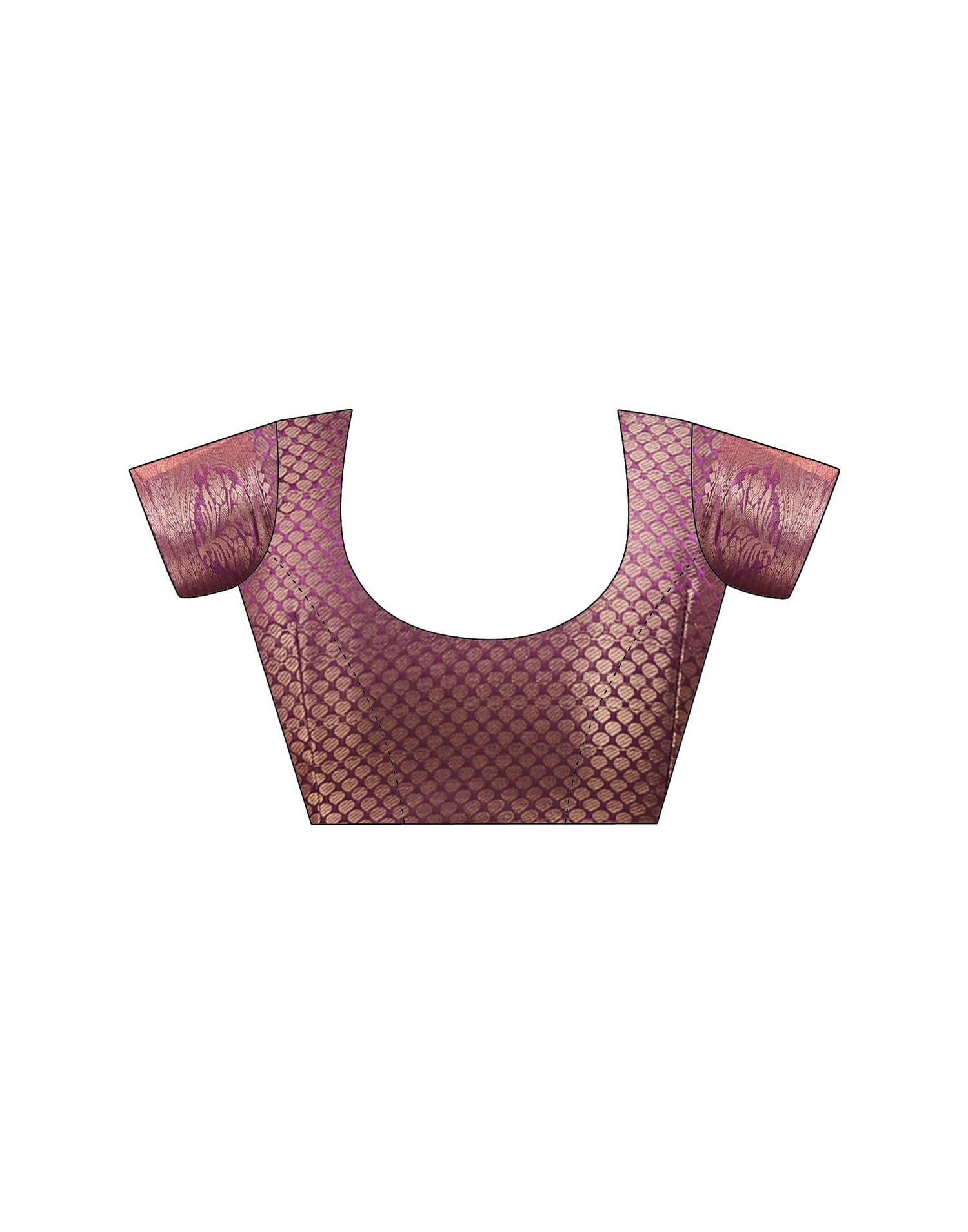 Purple Silk Printed Woven Saree