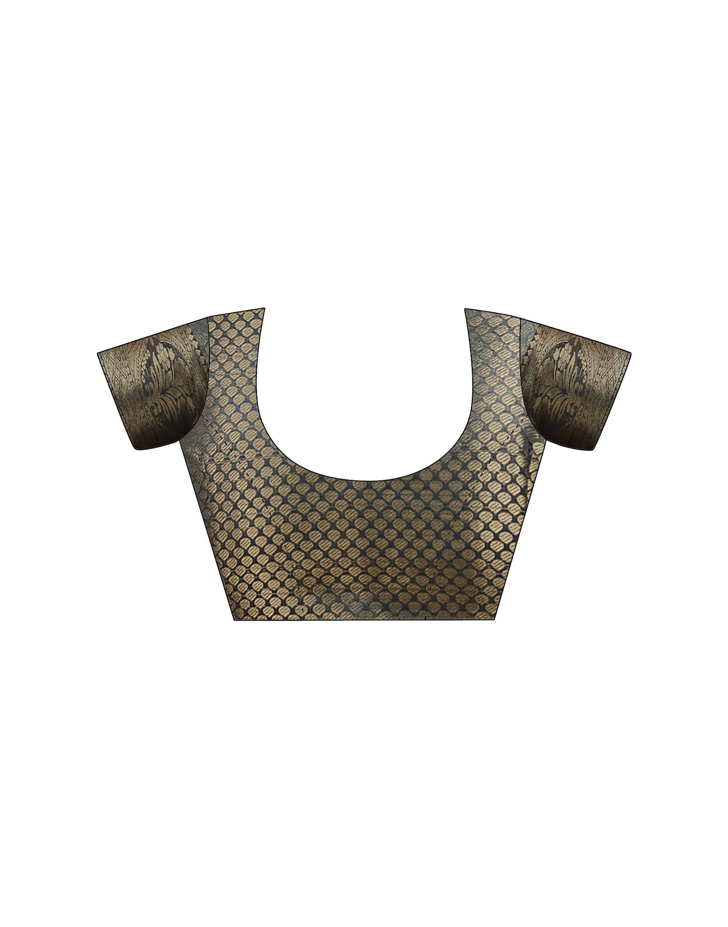 Dark Grey Silk Printed Woven Saree