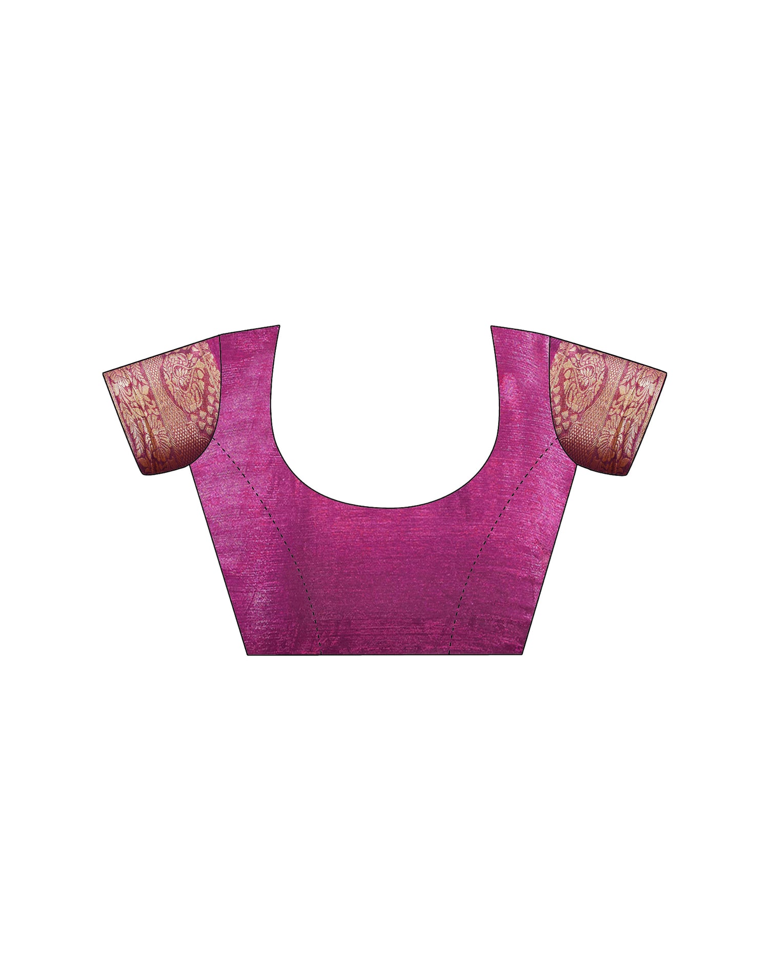 Dark Magenta Organza Woven Saree