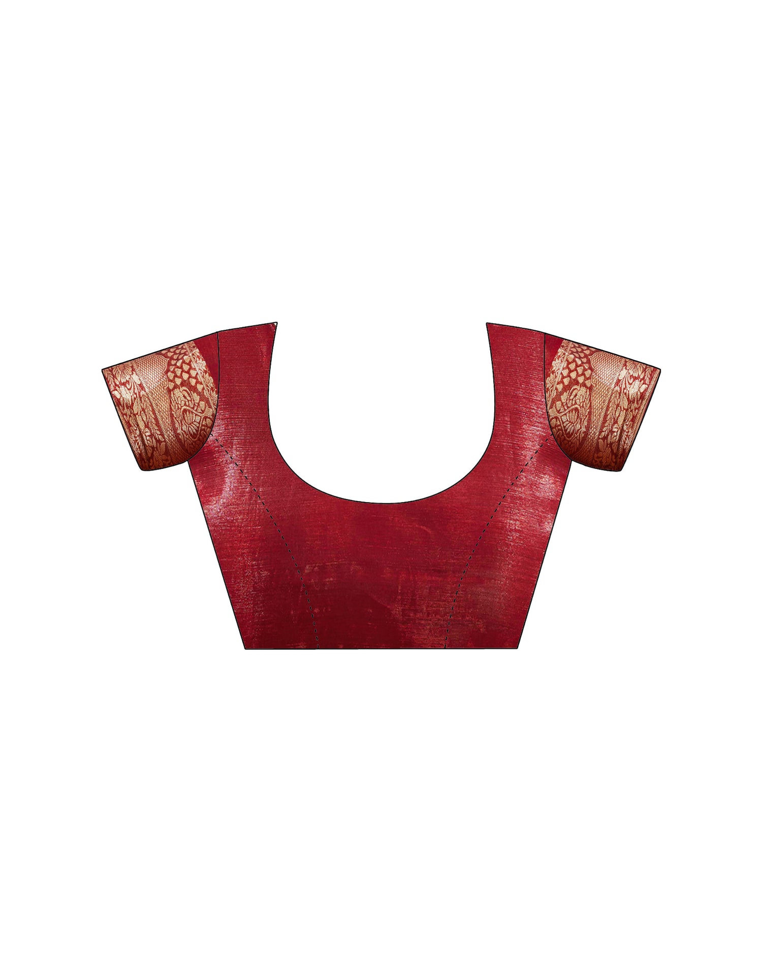 Maroon Organza Woven Saree