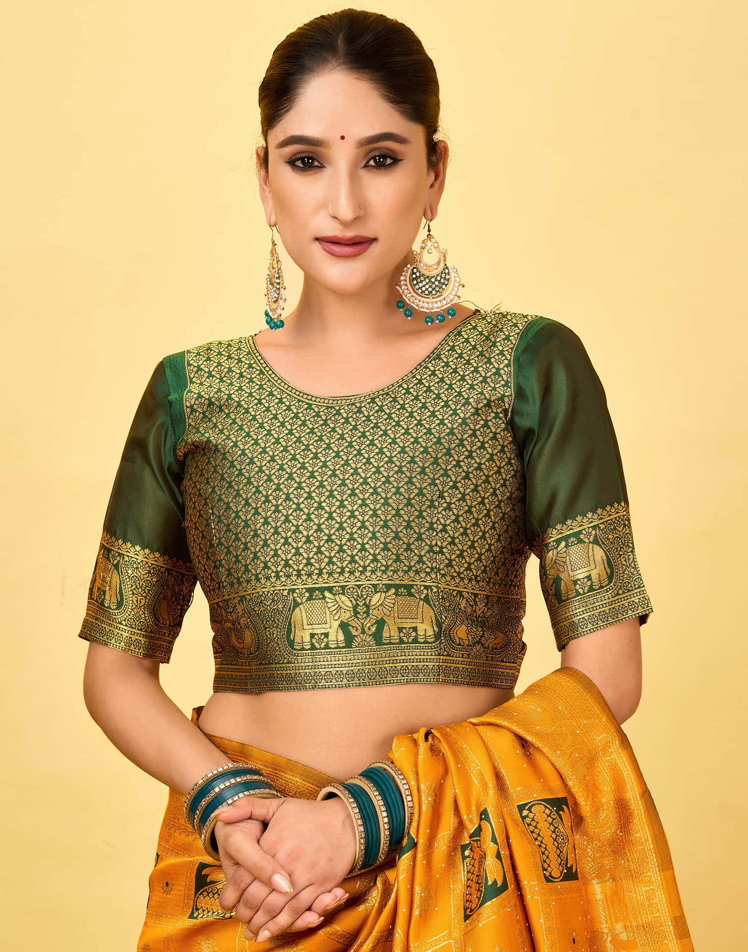 Yellow Silk Woven Patola Saree